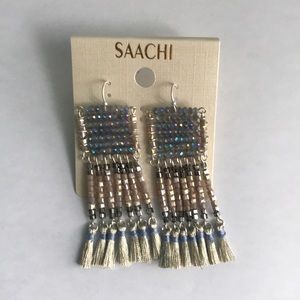 Glittering tassel earrings